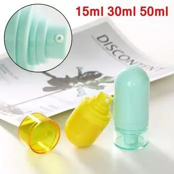 Container Lotion Vacuum Bottle Inverted Vacuum Empty Bottle Refillable Bottle Cosmetic Container 15ML pink