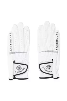 Continuing standard product gloves Golf gloves x Black SS [St. Andrews] Ladies two-handed (brand logo) / / 042-4985252 030_White