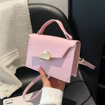 Contrast color trend foreign style 2024 new trendy Korean version solid color summer casual fashion crossbody shoulder portable small чёрный