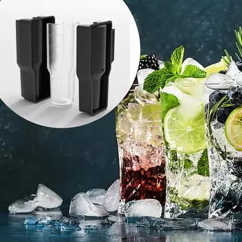 Convenient Ice Sleeve Ice Maker for Large Water Cup Convenient Ice Cube Tray Ice Lattices Molds Practical Barwares чёрный