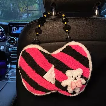 Convenient Storage Car Tissue Box Cartoon Napkin Bag Organizer Tissue Holder Auto Style 1