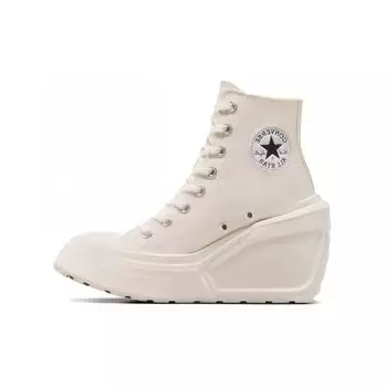 Converse Chuck 70 De Luxe Женские кроссовки на танкетке Egret Кремовый Черный Белый A06479C 35