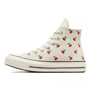 Converse Chuck 70 High Cherries Женские кроссовки Кремовый Egret Red A08863C 42
