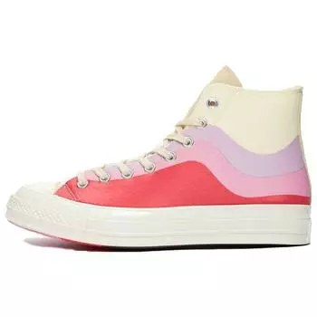 Converse Chuck 70 High Thermo Felt - Зимние белые розовые кроссовки унисекс разноцветные розово-лавандовые 169520C