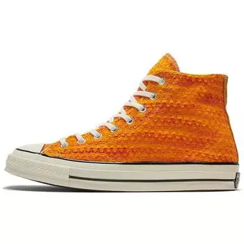 Converse Chuck 70 High Warm At Heart - Мужские кроссовки Gold Dart Yellow Red Egret 169246C 35