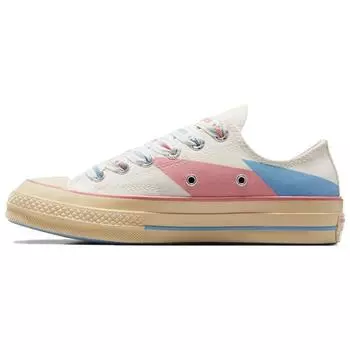 Converse Chuck 70 Low Бежевые Розовые Синие Абстрактные Кроссовки Унисекс Кремовые A07150C 35