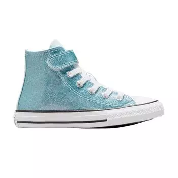 Converse Chuck Taylor All Star EasyOn High PS Glitter - зимние детские кроссовки Slay синие белые черные A09182C 28