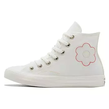 Converse Chuck Taylor All Star High Crafted Patchwork Женские кроссовки Кремовый Egret Sunrise-Pink A05195C 37