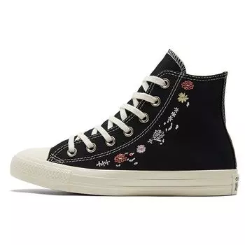 Converse Chuck Taylor All Star High Embroidered Floral - черные женские кроссовки разноцветные Egret A01585C 35
