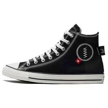 Converse Chuck Taylor All Star High Logo Tag - Черные кроссовки унисекс Egret A06105C 35