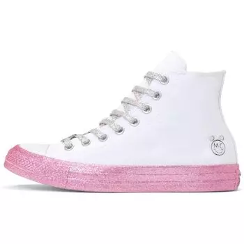 Converse Chuck Taylor All Star High Miley Cyrus Бело-Розовые Женские Кроссовки 162239C