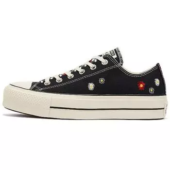 Converse Chuck Taylor All Star Lift Low Daisy Embroidery - Черные женские кроссовки Natural-Ivory 567994C