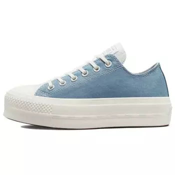 Converse Chuck Taylor All Star Lift Low Indigo Oxide Женские кроссовки Синие светло-серебристые 572710C