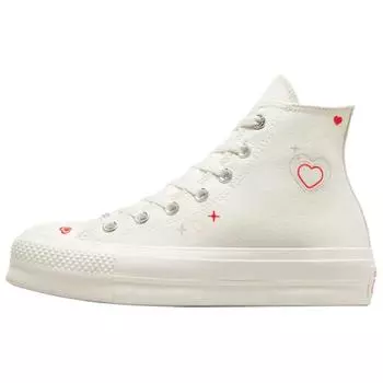 Converse Chuck Taylor All Star Lift Platform High Y2K Heart Женские кроссовки кремового цвета Egret Fever-Dream A09114C 35