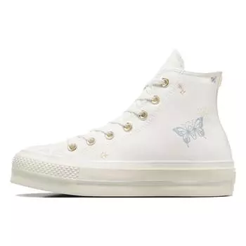 Converse Chuck Taylor All Star Lift Platform High Tiny Tattoos Женские кроссовки Cream Vintage-White Cocoon-Blue A07135C 35