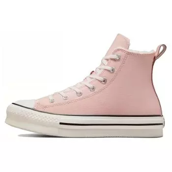 Converse Chuck Taylor All Star Lift Platform High GS Sherpa — Детские кроссовки Pink Sage Vintage-White Black A06796C 36
