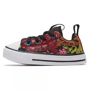 Converse Chuck Taylor All Star Low TD Китайские новогодние детские кроссовки Разноцветные Черно-белые 767336C