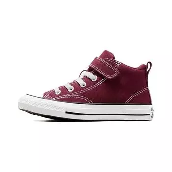 Converse Chuck Taylor All Star Mid PS Malden Street - темно-бордовые детские кроссовки красные белые черные A05454C 32