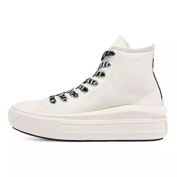 Converse Chuck Taylor All Star Move High Archive Print - Женские кроссовки Egret кремово-черные 570974C 35