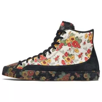 Converse Chuck Taylor All Star Sasha High Floral Bloom Женские кроссовки черные Erget Butter-Yellow 563486C