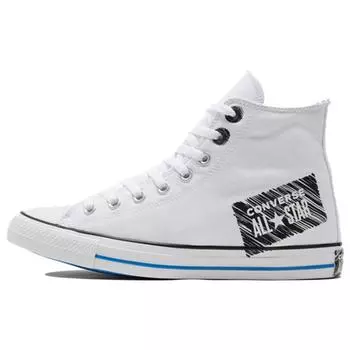 Converse Chuck Taylor All Star Винтажные Универсальные Высокие Эспадрильи Унисекс Стандартные Белые и Черные 35