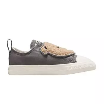 Converse Кроссовки Chuck Taylor All Star One Strap EasyOn Low TD Sherpa Bear - Sharkskin Baby серые теплые Quarry Egret A11118C 26