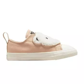 Converse Кроссовки Chuck Taylor All Star One Strap EasyOn Low TD Sherpa Bear - Warm Quarry Baby цвета Tan Egret Black A10040C 23