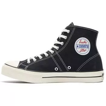 Converse Lucky Star Hi черные унисекс кеды цвета слоновой кости 163321C