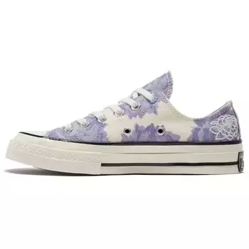 Converse Мужские кроссовки Chuck 70 Low Floral кремово-бежевые фиолетовые 570581C 35