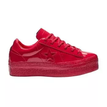 Converse One Star Platform Ox Cherry Red Женские кроссовки Черные 562606C