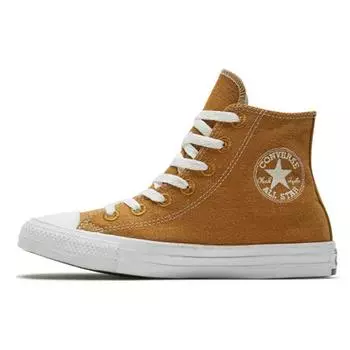 Converse Renew Cotton Chuck Taylor All Star High Wheat Natural Мужские кроссовки Коричневый Белый 166740C