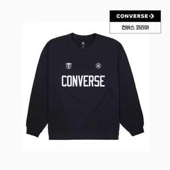 Converse Толстовка Retro Chuck Soccer Crew черная 10028409 A01 90