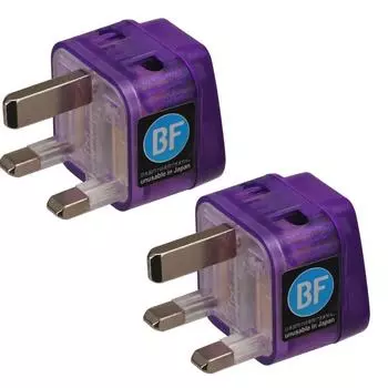 Conversion Adapter Plug for Overseas Value Eleplug W Set of 2 Type BF Travel, (BF + Type) RW-WS02