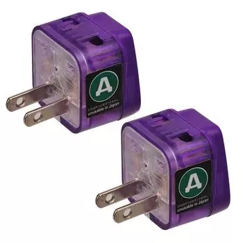 Conversion Adapter Plug for Overseas Value Eleplug W Set of 2 Type A Travel, (A + Type) RW-WS01