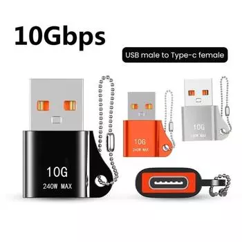 Converter Usb To Type C Converter Usb To Type C OTG Phone Connector Data Transmission оранжевый