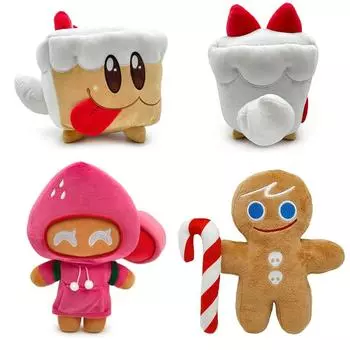 Cookie Run Kingdom Cake Собака Милый Пряничный Человечек Плюшевая Игрушка Умиротворяющая Кукла Клубника для Девочек Плюшевая Игрушка Детский Подарок На День Рождения