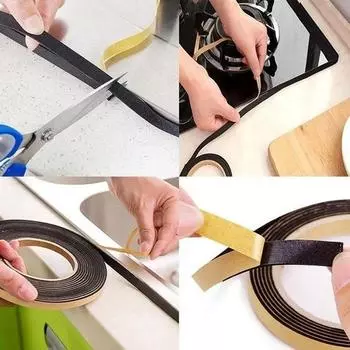 Cooktop Gap Adhesive Tape Self Adhesive Tapes Door Window Seal Waterproof Sealing Strip For Basin Edge Toilet Bowl 5 Rolls 2025