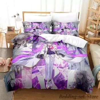 Cool Game Elsword Постельное белье Single Twin Full Queen King Size Bed Set Adult Kid Bedroom Duvetcover Sets Anime Parure de lit Bed 70x133cm 2pcs