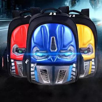 Cool Waterproof LED Light Children Kids Backpack Schoolbag Book Bag M красный