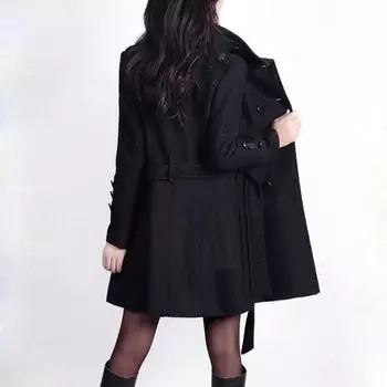 CoolJacket, женская модная свободная куртка с длинными рукавами, верхняя одежда, повседневная шерстяная женская куртка, кардиган с карманами, пальто M