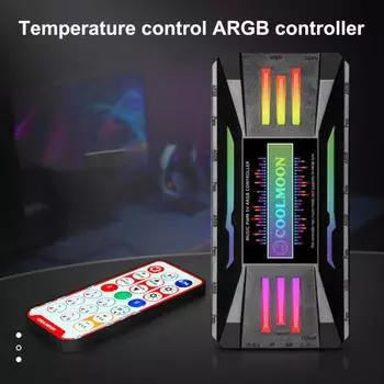 COOLMOON P-ARGB Прочный ARGB-контроллер для ПК, интеллектуальный портативный, широкая совместимость