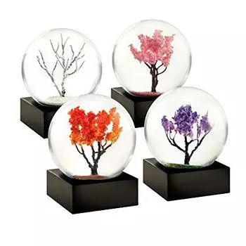 CoolSnowGlobes Четыре сезона Зима Весна Лето Осень Набор из четырех мини-холодных снежных шаров