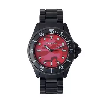 [COPHA] Часы Copuha Japan Limited Divers Design SWAGGER-CAMO (Swagger Камуфляж) BK-красный (Черный Красный) Набирать номер: красный (Камуфляж) ремень: черный