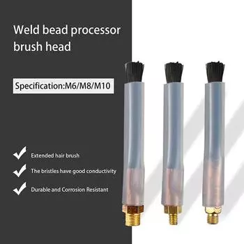 Copper Carbon Fiber Weld Cleaning Brush Pickling TIG WIG MIG MAG Tool M6 8 10 M10