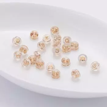 Copper Jewelry Findings Ear Stud Backs Earring Pads DIY Stopper Plugs Earring Back Stoppers H