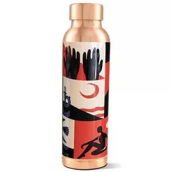 Copper Water Bottle 950ml | Detox Water Bottle- Immunity Enhancing | Copper Bottle For Office/Home/Gym | Eco Friendly And Leakproof | Non-Toxic