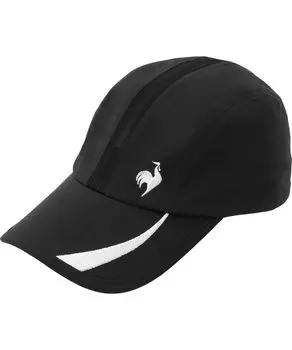 Coq Cap Hat FAN AIR Partial Ventilation Water Repellent Sweat Tennis Sports Black [Le Sportif] (QTBYJC55)
