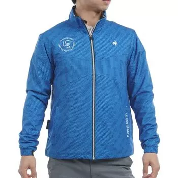 Coq Sportif Блузон с напечатанным рисунком, 3 слоя, на молнии, водоотталкивающий, ветрозащитный, для гольфа LG4FWB05M BL00 LL [Le Golf] для мужчин (синий)