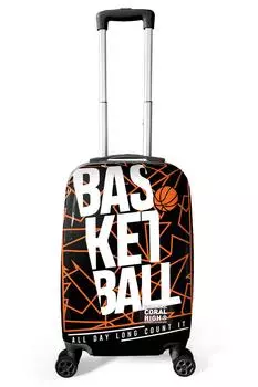 Coral High Basketball Patterned Cabin Size Suitcase (50cm) 16545