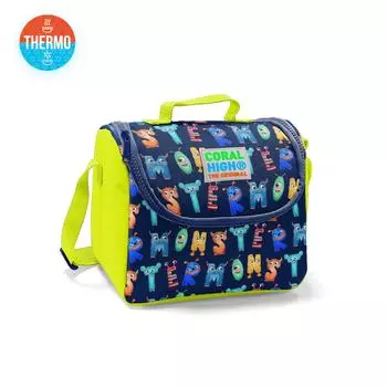 Coral High Kids Темно-синий Неоново-Желтый термо-ланч-бокс с рисунком монстра 22726